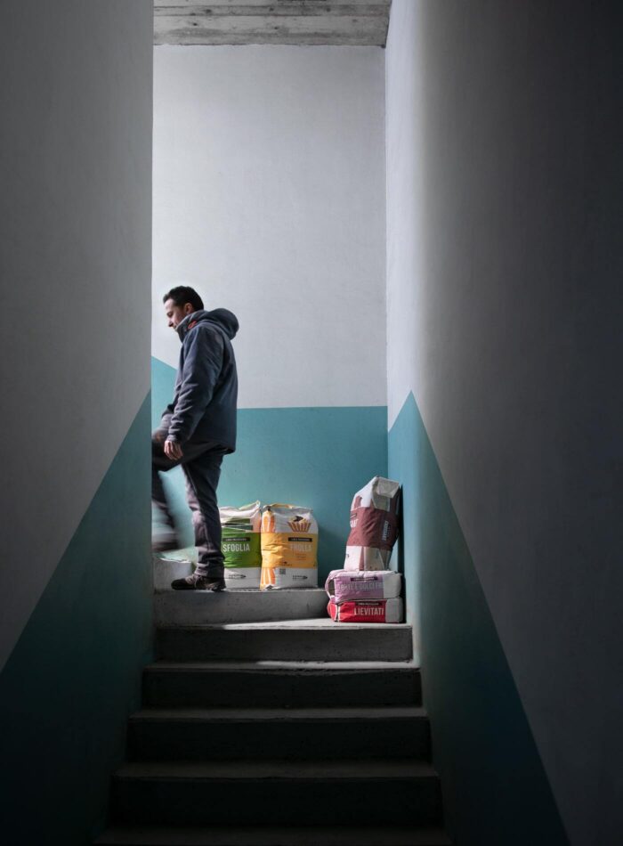 Alberto con sacchi Linea Pasticceria Denti